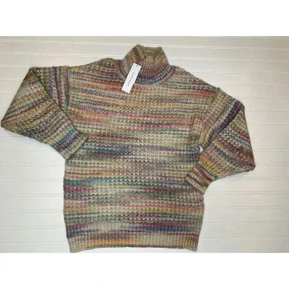 TOPSHOP Space Dye Chunky Turtleneck Knit Women's Sweater - Small NEW. 143 - Picture 2 of 4